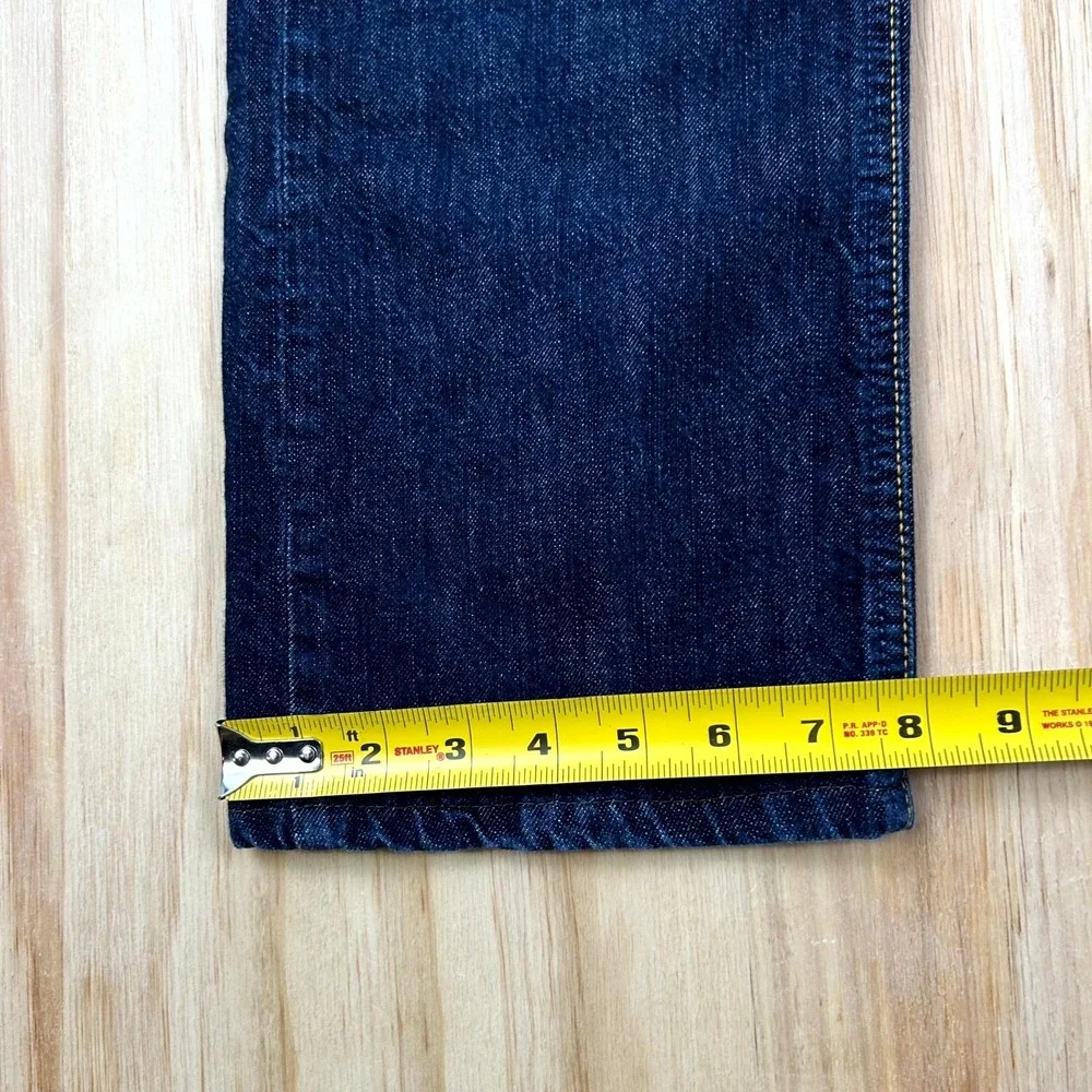 Nudie Jeans Co. Mens 30x26 Blue Denim Dark Wash Straight Leg Button Fly Everyday